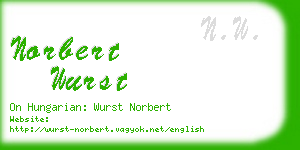 norbert wurst business card